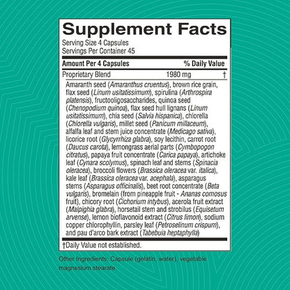 Nature's Sunshine Ultimate Greenzone, 180 Capsules | Supports Immunity, Helps Maintain a Balanced PH Level, and is Full of Nutritional Grains, Herbs, Fruits