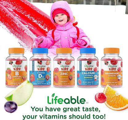 Lifeable Sugar Free Vitamin C for Kids – 250 mg – Great Tasting Natural Flavor Gummy Supplement – Vegetarian GMO-Free Chewable Vitamin – for Immune Support – for Children – 90 Gummies