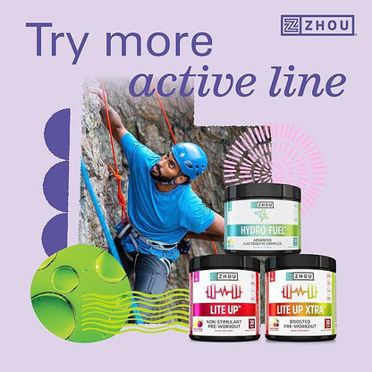 Zhou Nutrition Plant Based Vegan Protein Powder, Best Absorption Digest Score, Complete Amino Acid Profile, Dairy Free, Soy Free, Gluten Free, Sugar Free, Vanilla, 21g Protein, 16 Servings