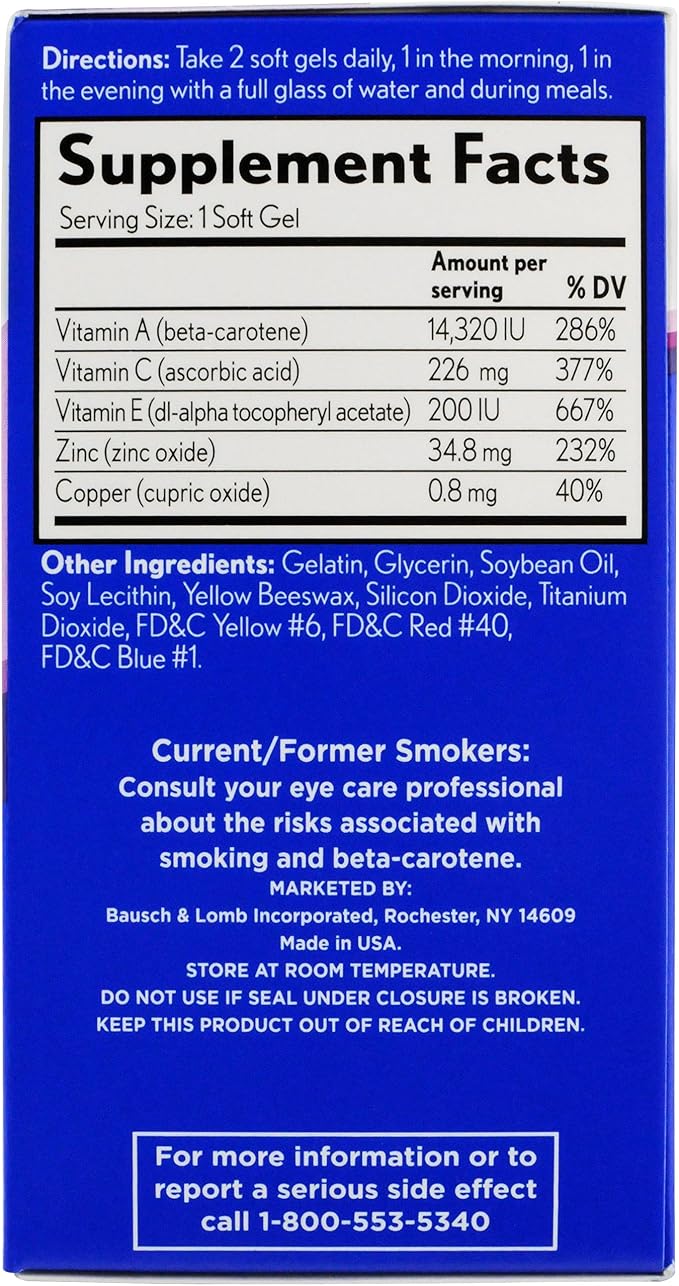 PreserVision Eye Vitamin & Mineral Supplement, from Bausch + Lomb, 120 Count (Pack of 1) Packaging may vary
