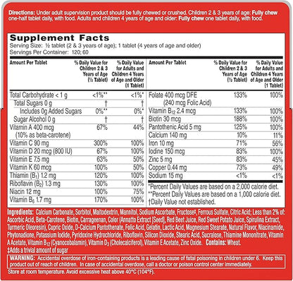 Flintstones Complet Size 60s Flintstones Complete Childrens Multivitamin Supplement Chewable Tabs 60ct