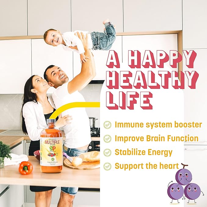 Multivitamin for Kids Vitamin supplements – 31 Vegan Minerals & Multi Vitamins for kids | 20 Fruit & Veggie Extracts, No Sugar, Chemicals, Gluten, Artificial Flavor | Daily Childrens Vitamins 16oz