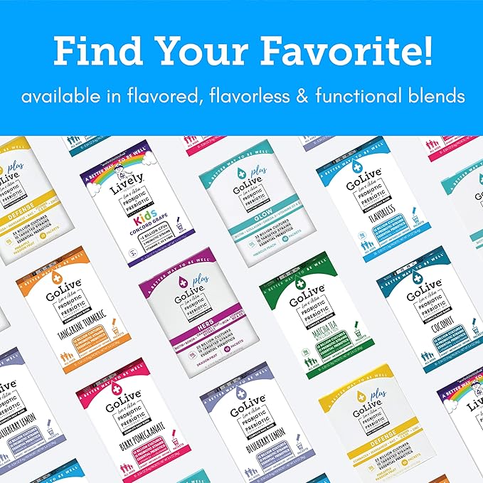 GoLive Immune Defense Sugar-Free Synbiotic (Probiotics + Prebiotics); +25 Billion CFUs; 10 Clinical Strains. Formulated and Recommended by Doctors and Dietitians for Digestion, Metabolism, Immunity.