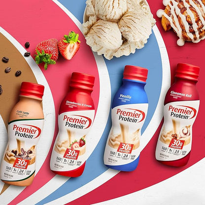 Premier Protein Shake, Bananas & Cream, 30g Protein, 1g Sugar, 24 Vitamins & Minerals, Nutrients to Support Immune Health, 12 Pack