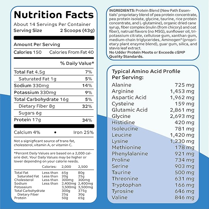 No Udder Protein Dairy Free Vegan Soy Free Protein Powder, Vanilla Delight