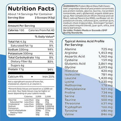 No Udder Protein Dairy Free Vegan Soy Free Protein Powder, Vanilla Delight