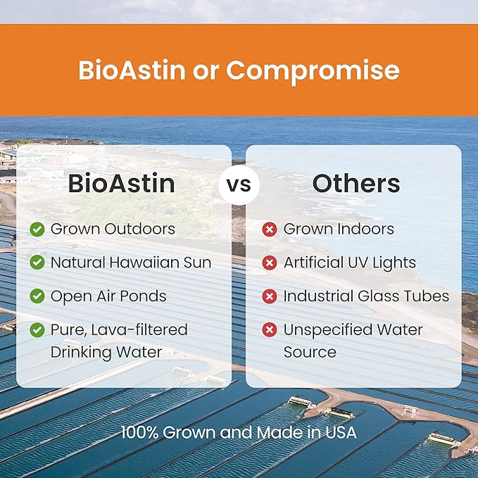 Nutrex Hawaii BioAstin Hawaiian Astaxanthin - 12mg, 25 Softgels - Farm-Direct Premium Antioxidant Supplement to Support Eye, Skin, Joint & Immune System Health - Non-GMO & Gluten-Free