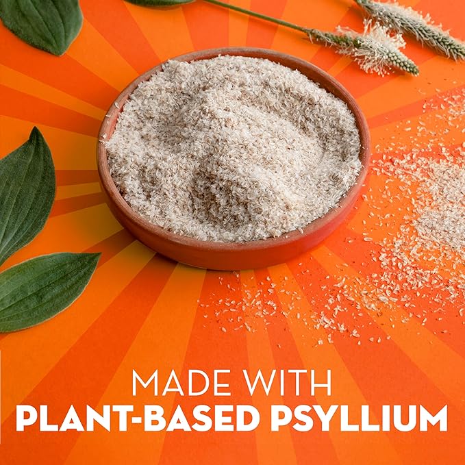 Metamucil Fizzy Fiber Supplement + Vitamins, Plant Based Psyllium Fiber Powder with Vitamins C, D & B12, Daily Supplement for Regularity + Metabolism of Fats and Proteins, Citrus Flavor, 90 Servings