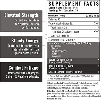 Wilderness Athlete - Brute Force Pre-Workout | Best Pre Workout Powder for Women & Men - Preworkout Drink Supplements with Natural Caffeine - Workout Supplement for Men & Women (Pineapple Orange)