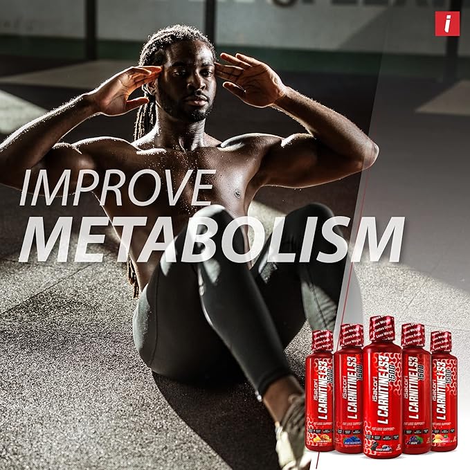 iSatori L-Carnitine LS3 1500, Liquid L-Carnitine with Acetyl L-Carnitine, L-Carnitine L-Tartrate, Stimulant Free Pre Workout, No Calories, Sugar, Gluten, Keto-Friendly, Blue Raspberry (32 Servings)