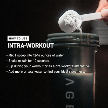 Kaged Intra Workout BCAA Powder | Blue Raspberry | In-KAGED | Intra Workout Carbs | Energy Drink for Weights & Cardio | Amino Acids to Boost Protein Synthesis | 20 Servings