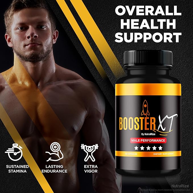 Booster XT for Men, Booster XT Male Enhancing Capsules, Premium Formula to Support Daily Energy & Peak Performance, Multivitamin Pills for Overall Health, BoosterXT Reviews (60 Capsules)