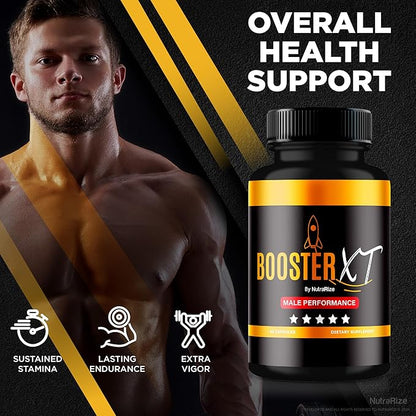 Booster XT for Men, Booster XT Male Enhancing Capsules, Premium Formula to Support Daily Energy & Peak Performance, Multivitamin Pills for Overall Health, BoosterXT Reviews (60 Capsules)