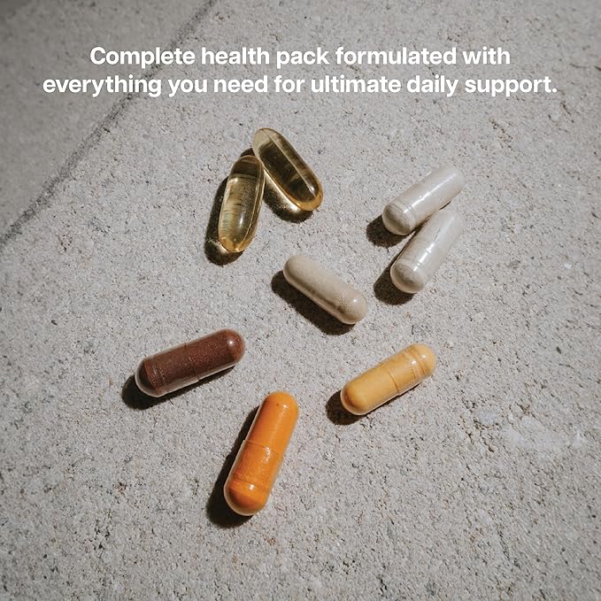 Revive MD Essential Vitamin Packs for Women & Men, Vitamins Pack Daily Nutrient Supplement - Travel-Friendly Multivitamin Packets with Arjuna & Turmeric Extract Support Heart, Joint, & Organ Health