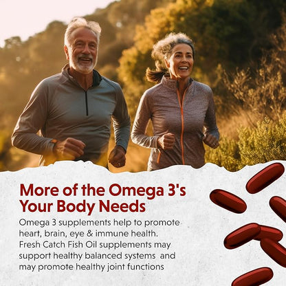 Barlean's Fish Oil Omega 3 Supplement, High Potency Ultra EPA DHA Fatty Acid Softgels for Joint, Brain, & Heart Health, 1000mg Orange Flavored Fish Oil Pills, 60 Count