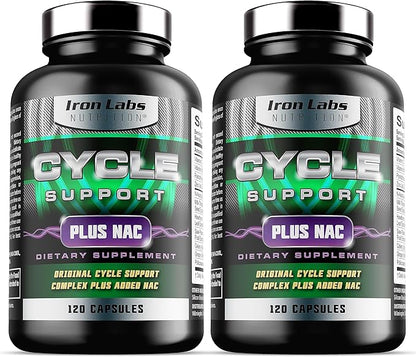 Iron Labs Nutrition Cycle Support Plus NAC (N-Acetyl-L-Cysteine) - On Cycle Support Supplements for Men - with N Acetyl L Cysteine, Milk Thistle, Hawthorne Berry and More (240 Capsules)