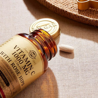 Solgar Vitamin C 1500 mg with Rose Hips, 180 Tablets - Antioxidant & Immune Support - Overall Health - Supports Healthy Skin & Joints - Non GMO, Vegan Gluten Free, Dairy Free, Kosher - 180 Servings