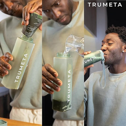 Greens Powder Travel Packs - 14 Servings for Memory, Digestion I Best Taste Super Greens Powder with Organic Spirulina, Goji, Beetroot, Pomegranate I Vegan, Non-GMO