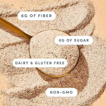Fiber Rescue - Psyllium Husk Powder for Digestive Health & Bloating Relief, Sugar Free Lemonade Flavored Prebiotic Soluble Fiber Powder, Non-GMO Fiber Supplement Powder, Gluten Free - 30 Servings