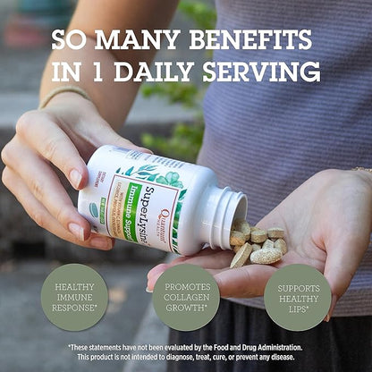 Quantum Health Super Lysine+ / Advanced Formula Lysine+ Immune Support with Vitamin C, Echinacea, Licorice, Propolis, Odorless Garlic (90 Tablets)