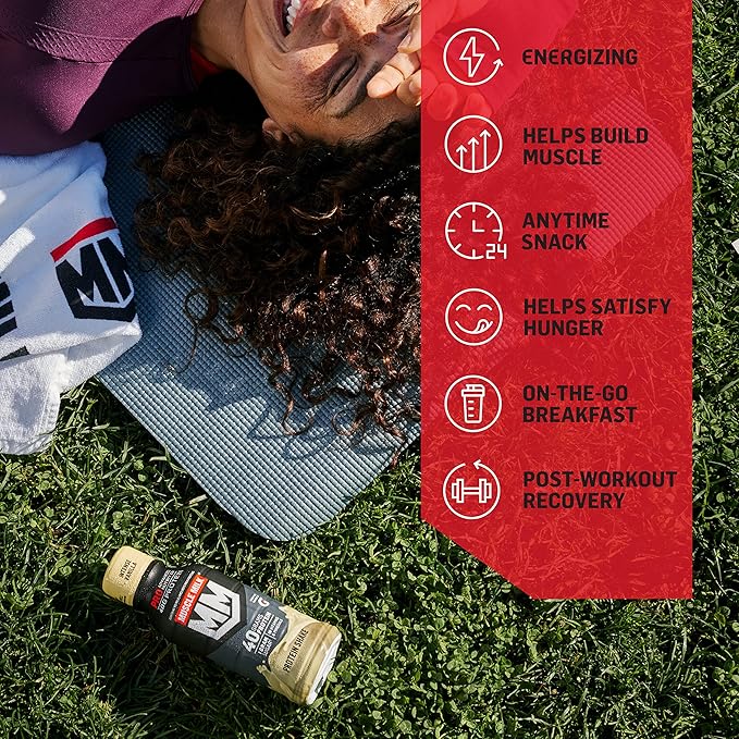 Muscle Milk Pro Advanced Nutrition Protein Shake, Knockout Chocolate, 14 Fl Oz Bottle, 12 Pack, 40g Protein, 1g Sugar, 16 Vitamins & Minerals, 6g Fiber, Workout Recovery, Packaging May Vary