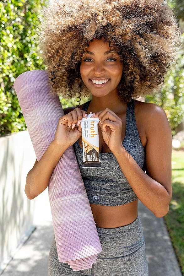 Truth Bar Prebiotic & Probiotic Keto Snack Vegan Bars with Omega-3's - Synbiotic High Fiber Snacks - Low Sugar, Kosher, Gluten Free - Dark Chocolate Peanut Butter Crunch (Pack of 12)