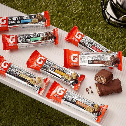 Gatorade Whey Protein Bars, Variety Pack, 2.8 oz bars , 18 Count (Pack of 1)