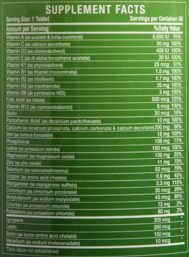 Noor Vitamins Halal Vitamins, Daily Multivitamin, Halal Vitamin for Women and Men, 30 Vitamins & Minerals, A, B12, C, Iron, Zinc to support general health, Non-GMO, Halal Multivitamin (2 Month Supply)