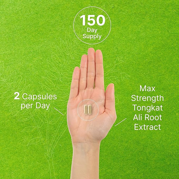 DEAL SUPPLEMENT Tongkat Ali Extract 300:1 400mg & Maca Root 400mg | 300 Capsules, Ultra Strength Longjack (Eurycoma Longifolia) + Peru Maca – Non-GMO, Herbal Supplement for Men Health, Performance